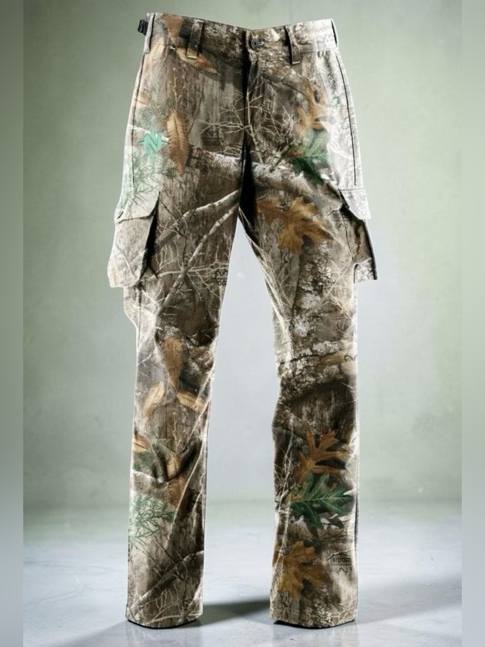 Realtree Womens Camo Cargo Pants XL Reinforced Seat Hunting Adjustable Waist